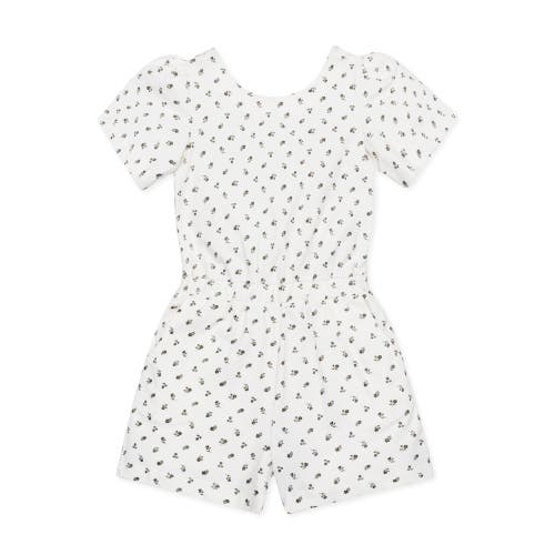 Shop Hope & Henry Girls' Organic Knit Flutter Romper, Toddler In Provence Ditsy Floral