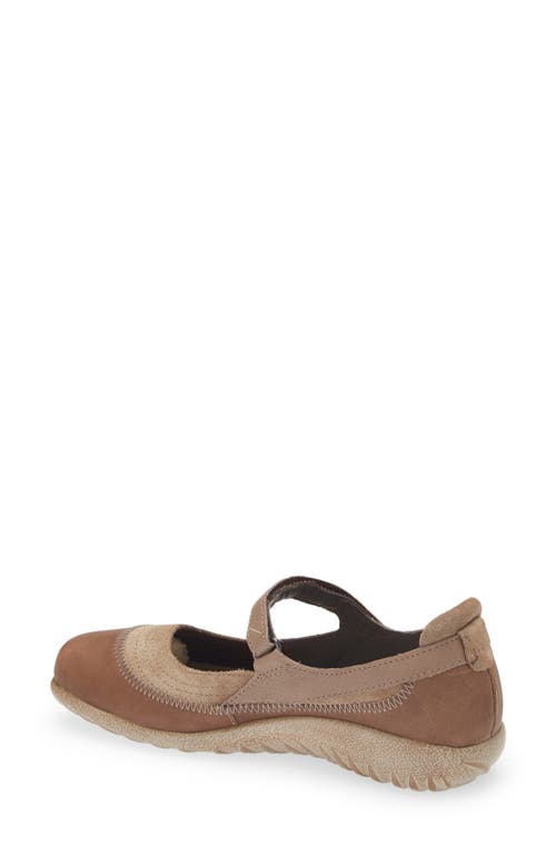 Shop Naot Kire Mary Jane Flat In Bark/almond/stone