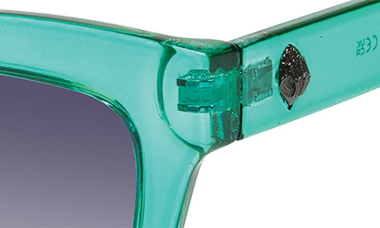 Shop Kurt Geiger 53mm Cat Eye Sunglasses In Crystal Green/ Smoke Gradient