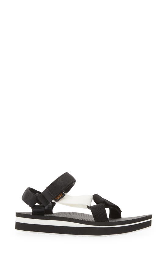 Shop Teva Midform Universal Sandal In Black/ Bright White