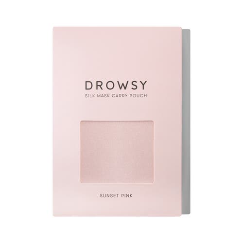 Drowsy Sleep Co . Silk Carry Pouch In Sunset Pink
