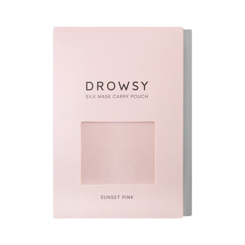 Shop Drowsy Sleep Co . Silk  Carry Pouch In Sunset Pink