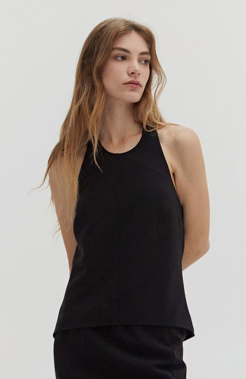 Shop Crescent Halter Neck Top In Black