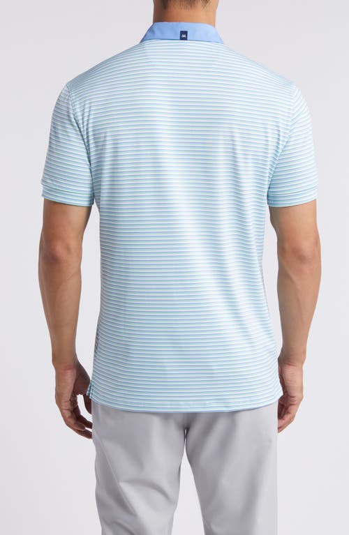 Shop Mizzen + Main Mizzen+main Versa Stripe Performance Polo In Provence Multi Stripe