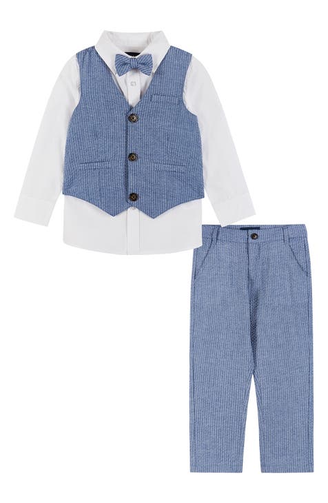Kids' Button-Up Shirt, Vest, Bow Tie & Pants Set (Toddler & Little Kid)