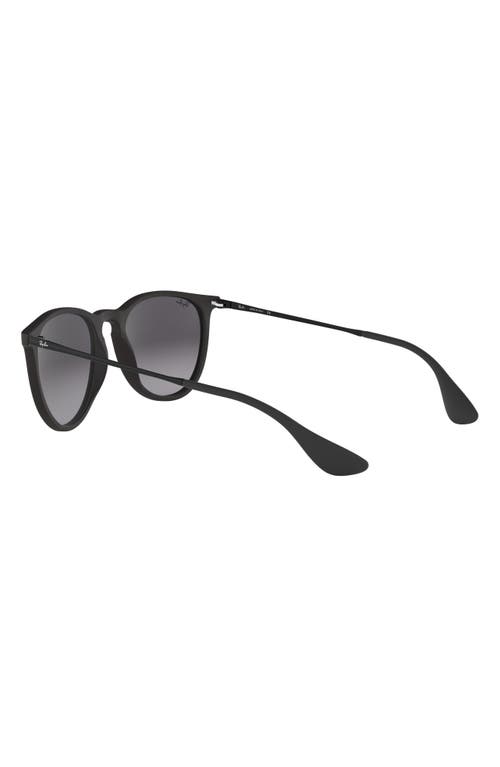 Shop Ray Ban Ray-ban Erika 54mm Gradient Round Sunglasses In Black/grey Gradient