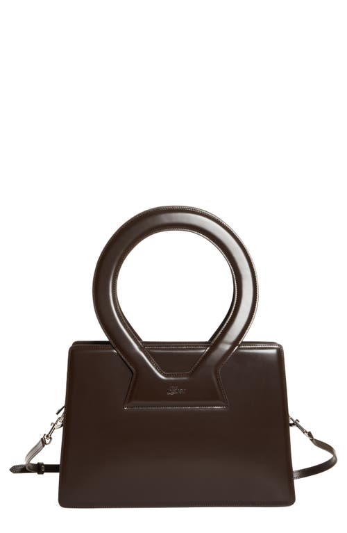 Luar Ana Large Smooth Leather Top Handle Bag in Espresso