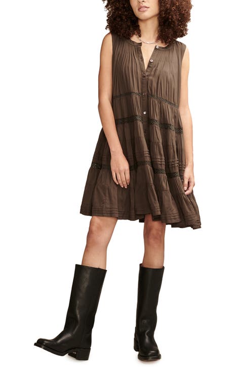 Lucky Brand High Low Above Knee & Mini Dresses