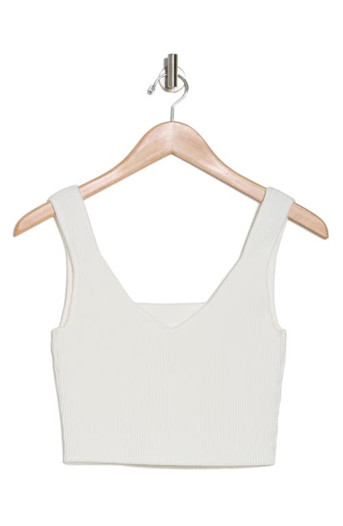 Shop Abound Reversible Rib Crop Sweater Tank In Ivory