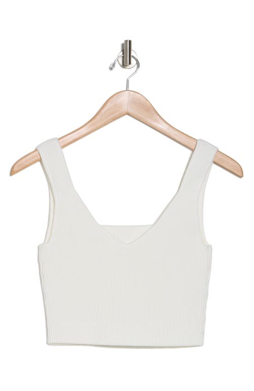 Abound Reversible Rib Crop Sweater Tank In Ivory