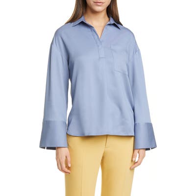 Club Monaco Popover Pocket Shirt, Blue