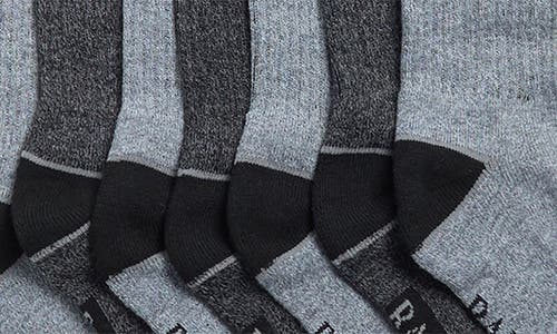 Shop Rainforest 7-pack Half Cushioned Crew Socks In Grey/char Multi