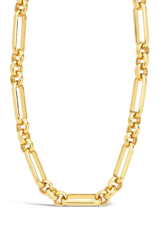 Sterling Forever Large Oval Link Chain Necklace In Gold