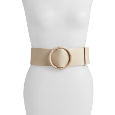 Rachel Parcell Wide Leather Belt, Bone (Nordstrom Exclusive)