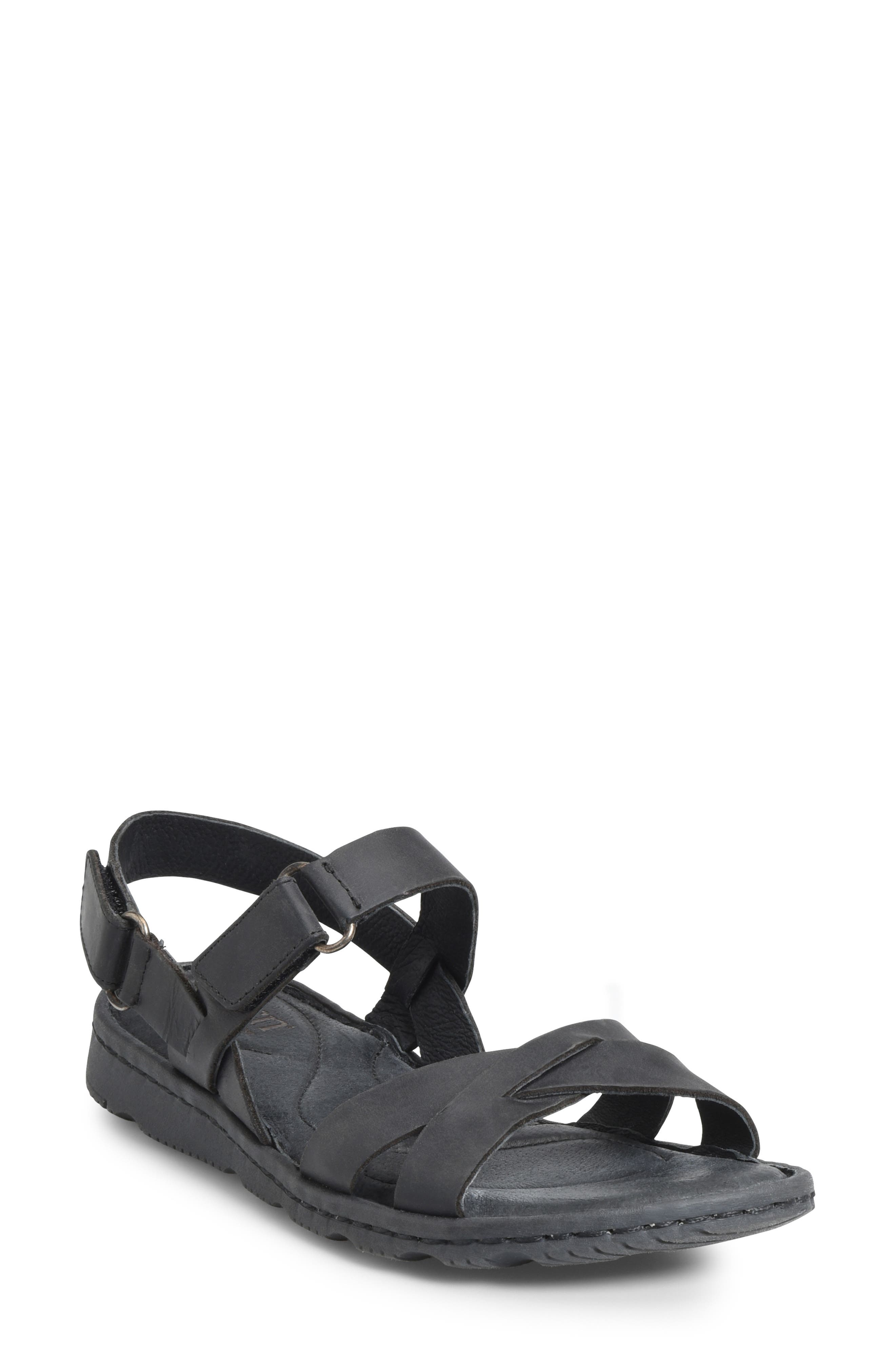 B?rn Jemez Cross Strap Sandal, Black
