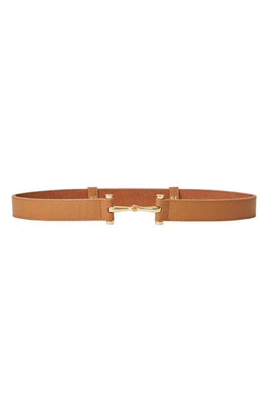 Shop B-low The Belt Toni Leather Belt In Cuoio Gold