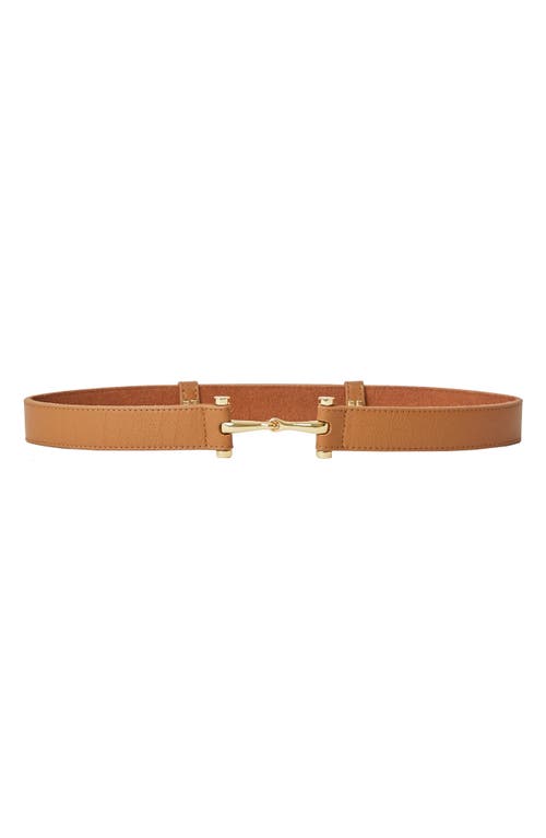 Toni Leather Belt in Cuoio Gold