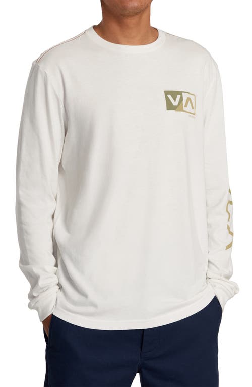 RVCA Men's Shifted Long Sleeve Graphic Tee in Antique White