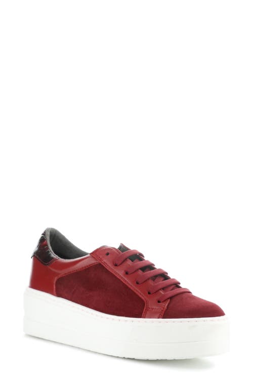 Bos. & Co. Maude Platform Sneaker In Sangria/rojo Sangre Suede