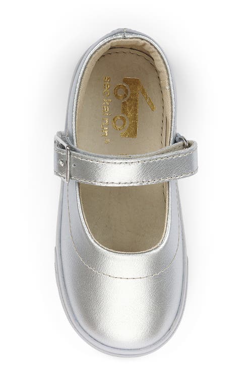 Shop See Kai Run Lucia Mary Jane Flat In Silver