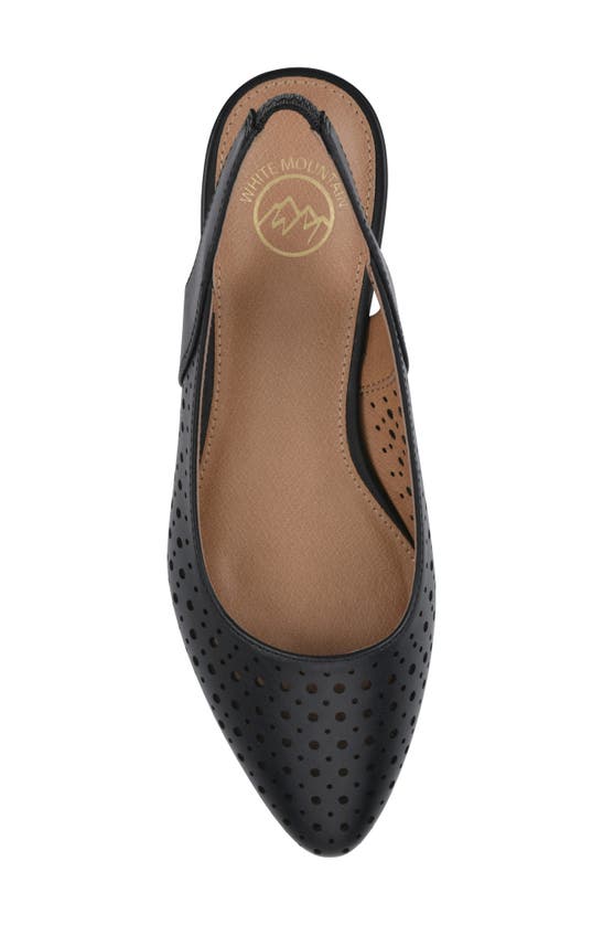 White Mountain Footwear Boronic Slingback Pump In Black/ Smooth