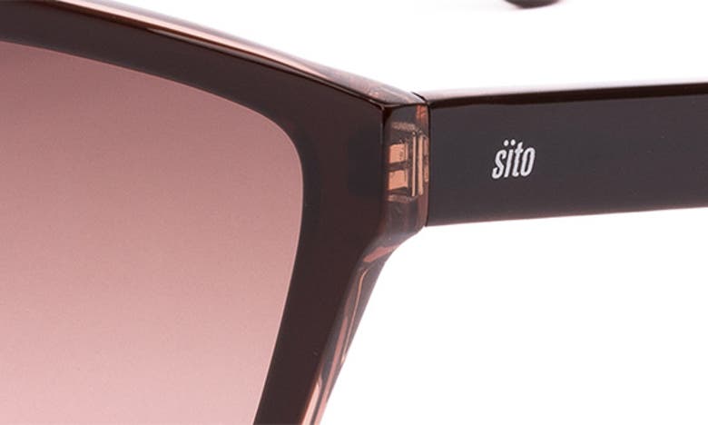 Shop Sito Shades Bender 57mm Gradient Standard Square Sunglasses In Black Crystal Rose
