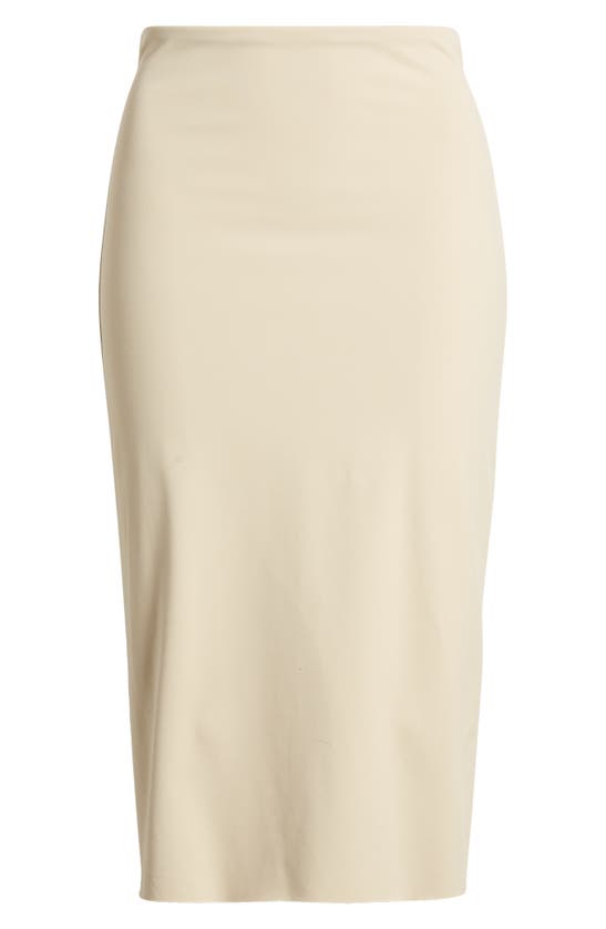 Shop Open Edit Smooth Edit Midi Skirt In Tan Oxford