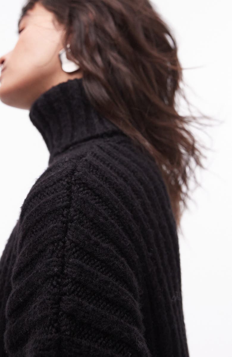 Topshop Rib Crop Turtleneck Sweater Nordstrom