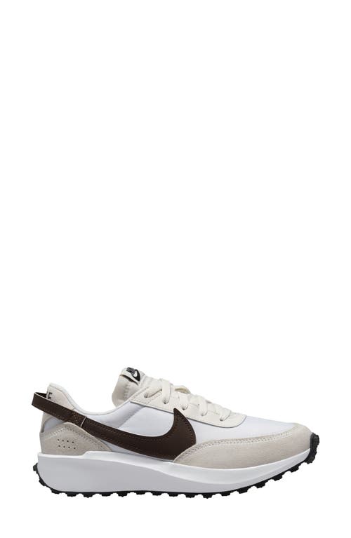 Nike Waffle Debut Sneaker In White/baroque Brown-phantom