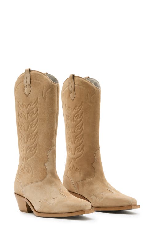 AllSaints Dolly Western Boot Oak Beige at Nordstrom,