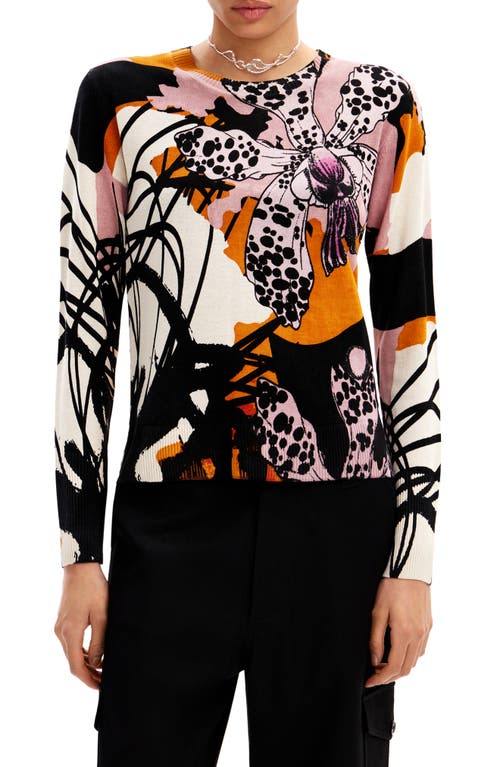 Desigual M. Christian Lacroix Orchid Pullover Ivory/Black Multi at Nordstrom,