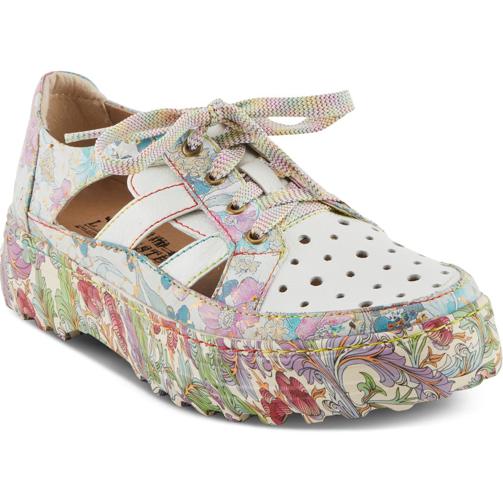 L'artiste By Spring Step Bodes Platform Sneaker In White Multi