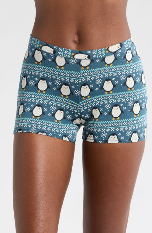 MeUndies FeelFree Boyshorts in Penguin Sweater 