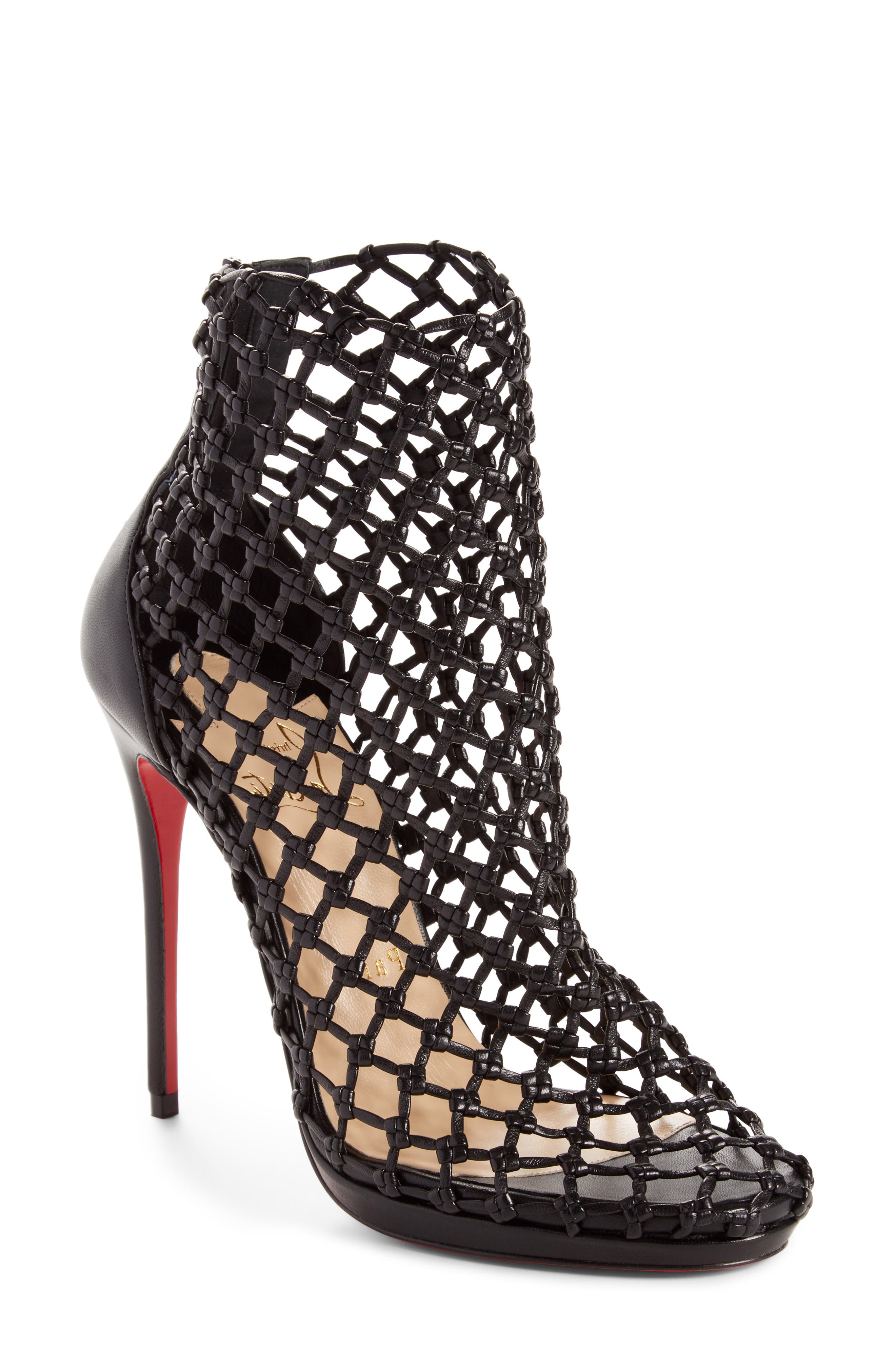 louboutin caged booties