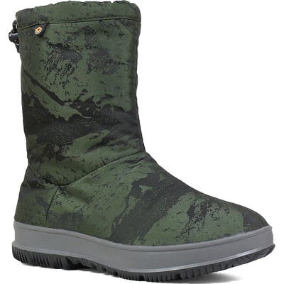 Bogs Snowday Mid Waterproof Snow Boot, Green