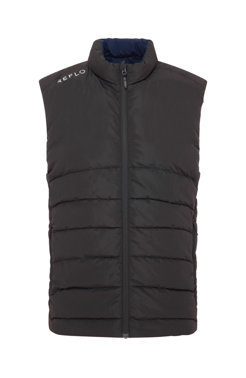 Reflo Flint Reversible Recycled & Recyclable Vest In Black