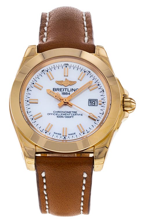 Watchfinder & Co. Breitling  Galactic 32 Leather Strap Watch, In Brown