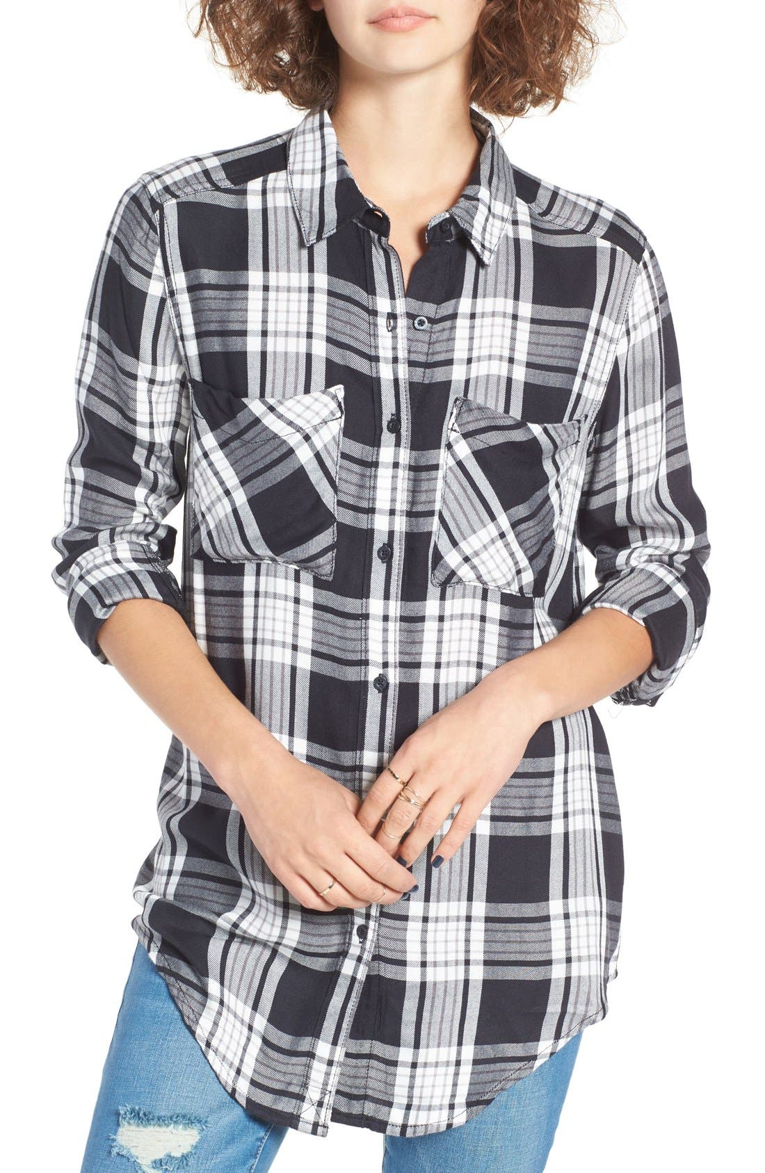 BP. Plaid Tunic Shirt Nordstrom