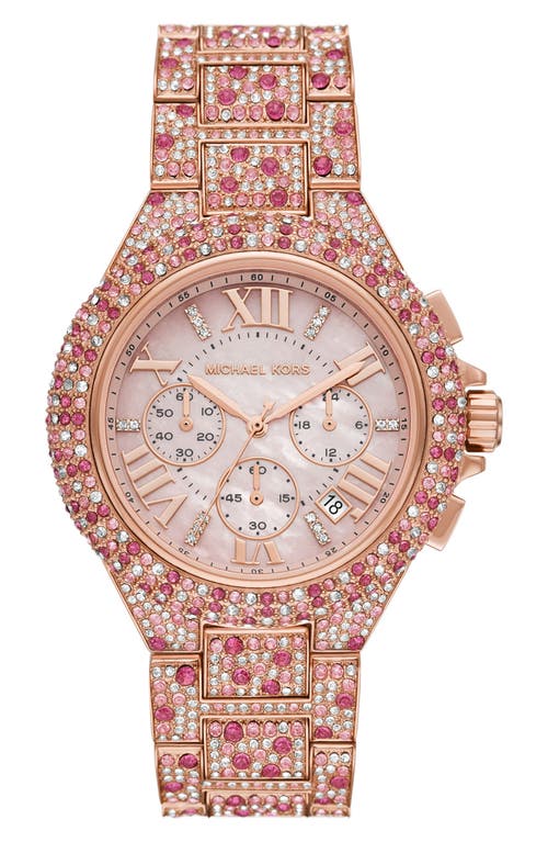 Michael Kors Camille Pavé Crystal Chronograph Watch