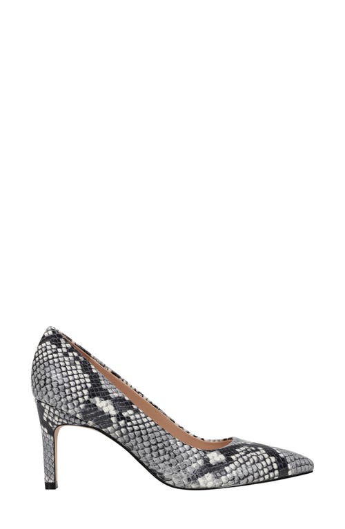 Marc Fisher Ltd Genni Pointed Toe Pump In Light Natural Snake Embossed