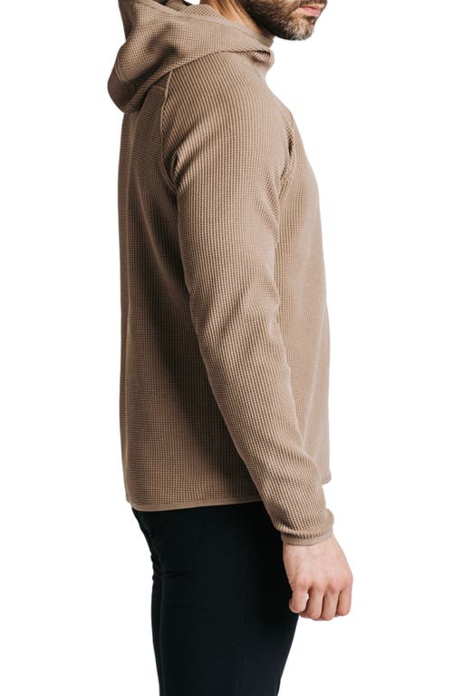 Western Rise Venture Waffle Performance Pullover Hoodie In Sand