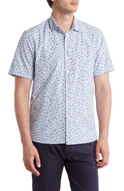 Brysen Ditsy Floral Short Sleeve Button-Up Shirt