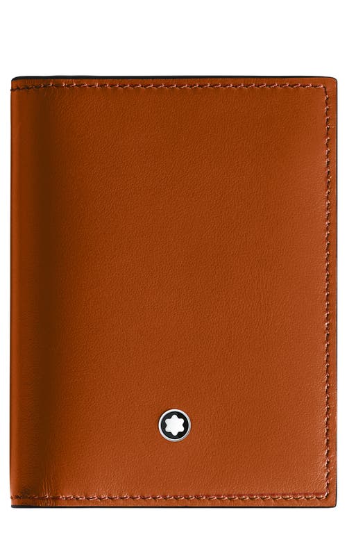 Shop Montblanc Meisterstück Leather Card Case In Rust