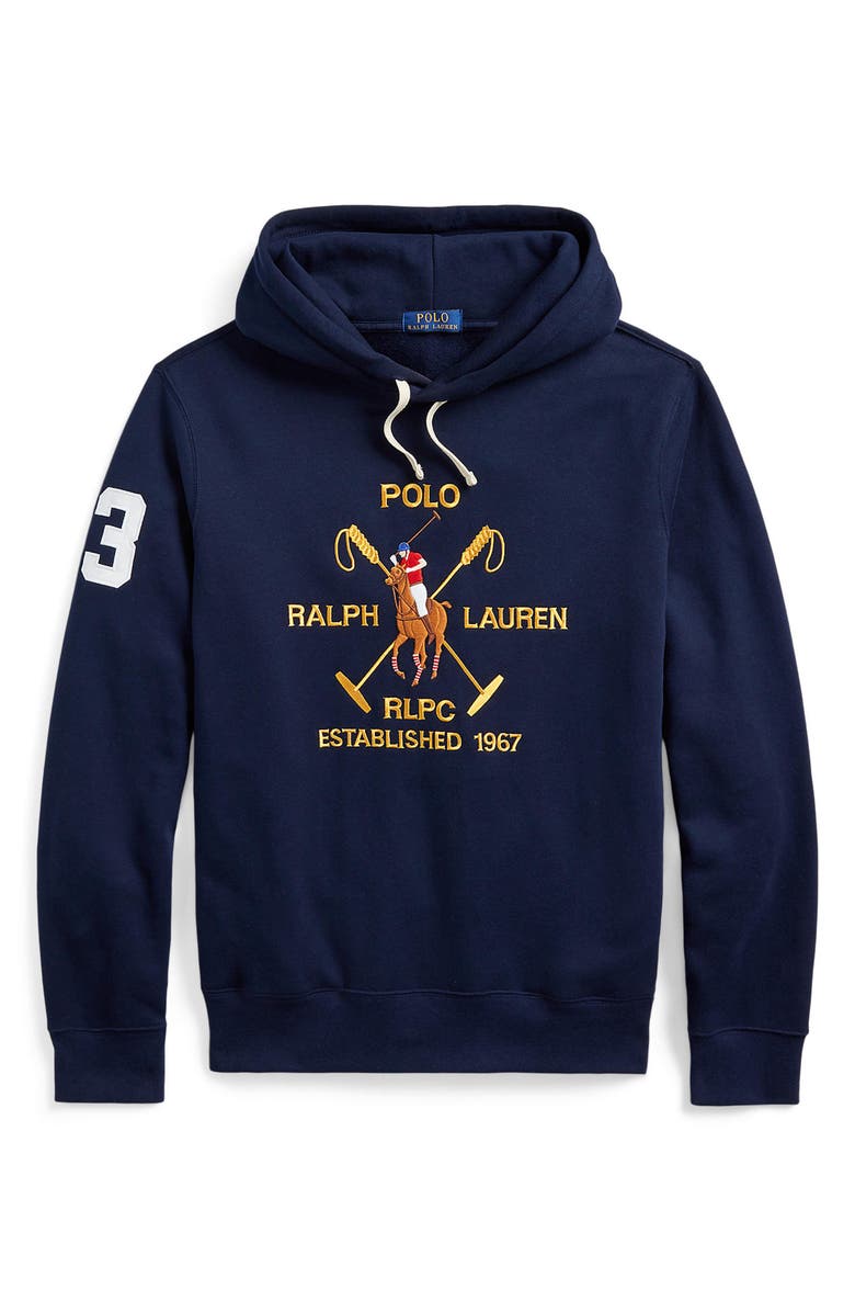 Polo Ralph Lauren Polo Pony Embroidered Fleece Hoodie | Nordstrom