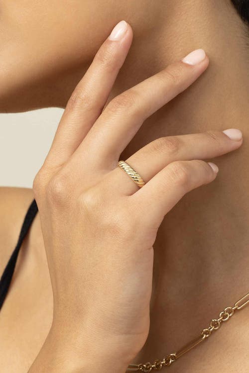 Oradina Women's 14k Yellow Gold With A Twist Ring In Yellow Gold