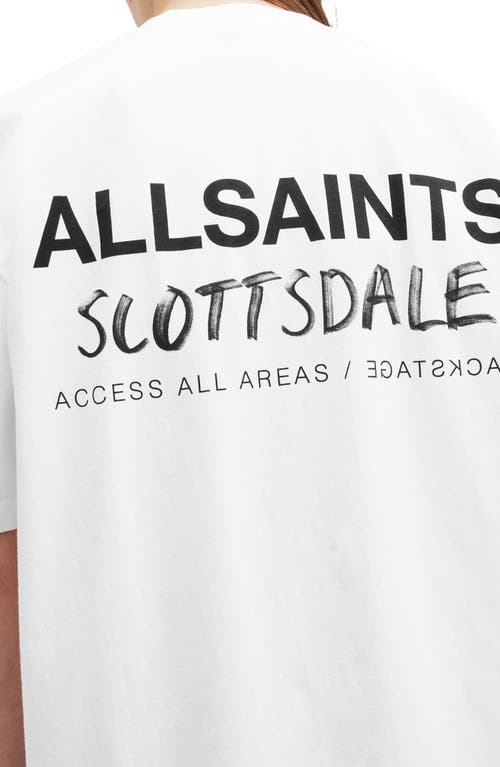 Shop Allsaints Scottsdale Logo Graphic T-shirt In Ashen White