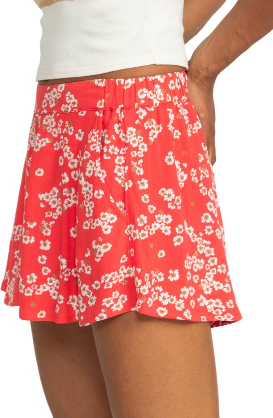 Shop Roxy Midnight Floral Shorts In Hibiscus Margarita