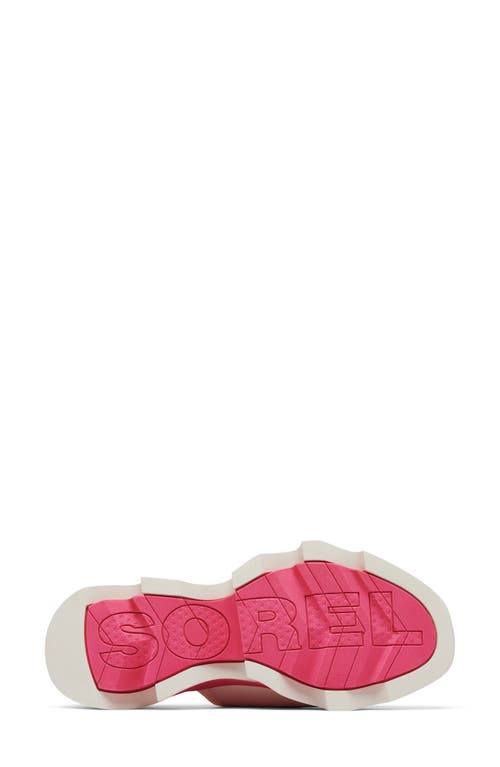 Shop Sorel Kinetic Impact Slide Sandal In Chalk/pink