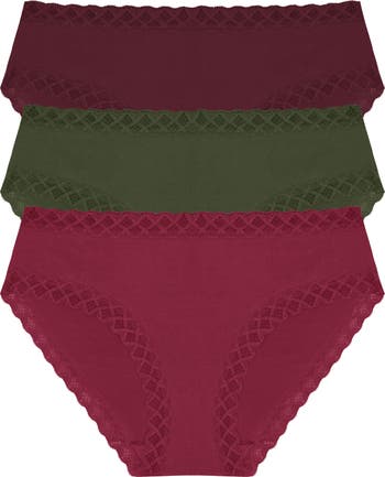 Natori Bliss Girl Brief 3-Pack Panties (Julep/Linen/Retro Blue) Women's  Underwear - ShopStyle