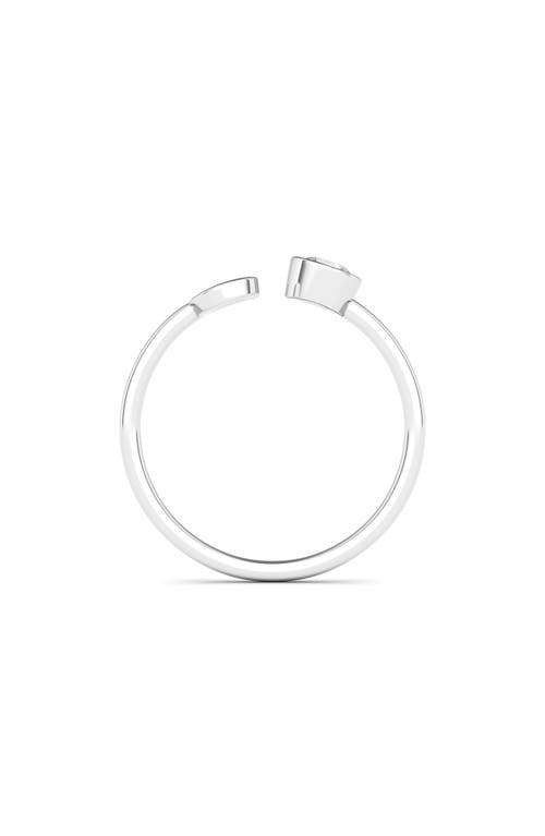 Hautecarat Lab Grown Diamond Letter Ring In 18k White Gold - C